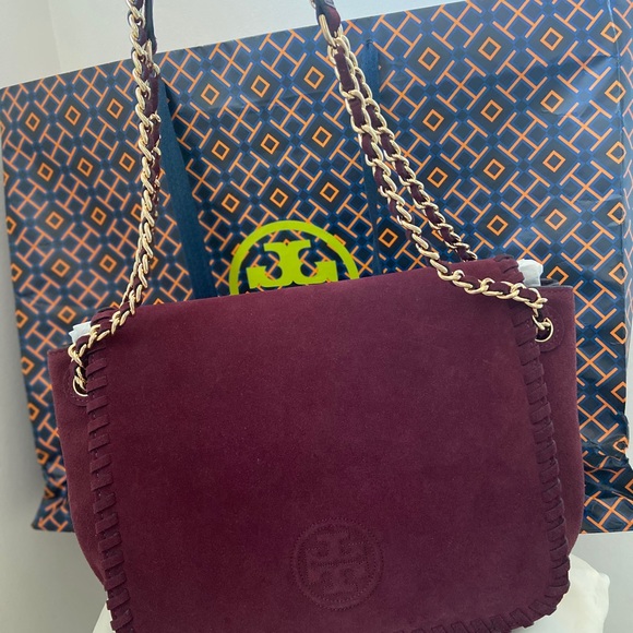 Brand new Marion Small Suede Flap Shoulder Bag - Picture 9 of 12